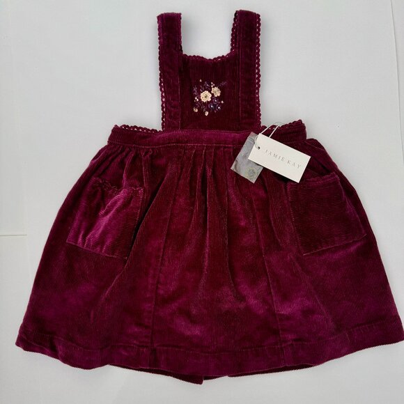 Jamie Kay NWT Corduroy Pinafore | Deep Purple | 2Y - Picture 1 of 7